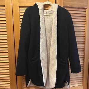 Free People Cozy Black and Cream Women's Jacket